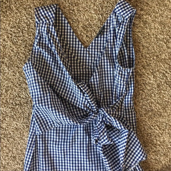 Gingham tie wrap dress - Picture 2 of 2
